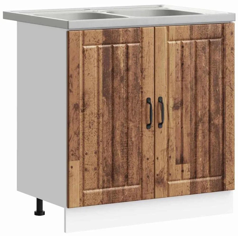 vidaXL Ντουλάπα Κουζίνας με αποθήκευση 2 pcs Καφέ 80 x 46 x 81.5 εκ