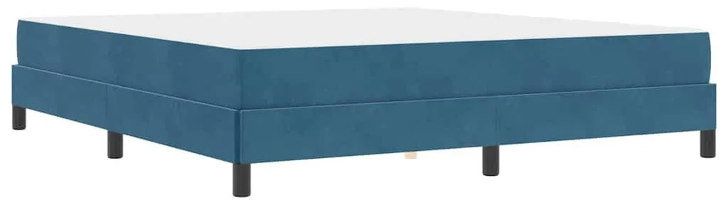 vidaXL Κρεβάτι box spring με στρώμα Σκούρο Μπλε 180 x 200 cm Βελούδο