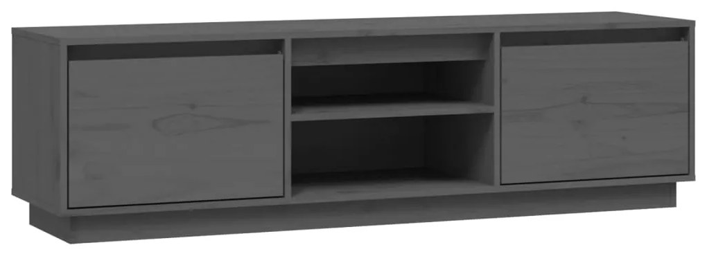 vidaXL Έπιπλο Τηλεόρασης Γκρι 140 x 35 x 40 εκ. από Μασίφ Ξύλο Πεύκου