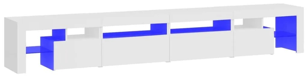 Έπιπλο Τηλεόρασης με LED Γυαλιστερό Λευκό 260x36,5x40 εκ. - Λευκό