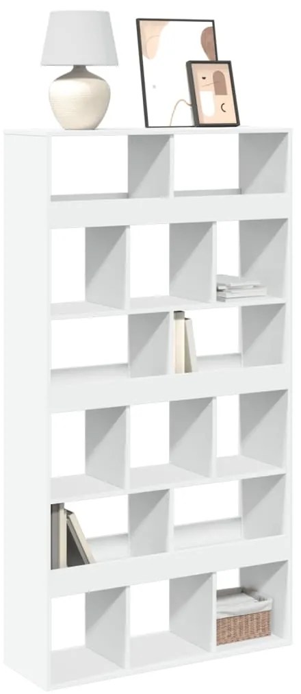vidaXL Βιβλιοθήκη Λευκή 100x33x187,5 εκ. Επεξ. Ξύλο