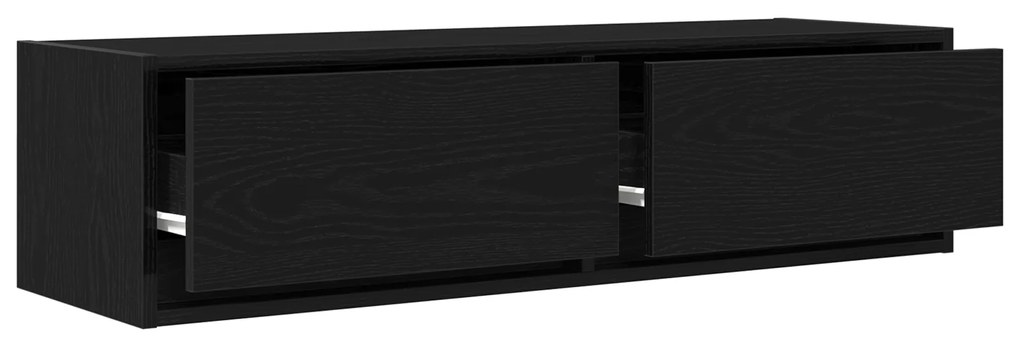 vidaXL Κάτι για τηλεόραση Μαύρη Δρυς 100x31x25,5 εκ. Επεξεργασμένο ξύλο