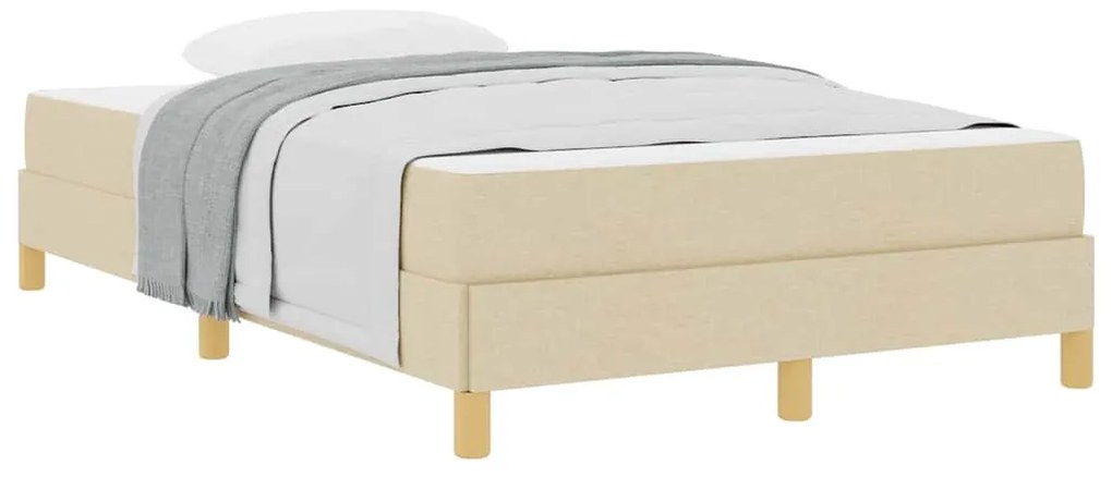 vidaXL Κρεβάτι με ελατήρια Κρέμα και Καφέ 120 x 200 cm