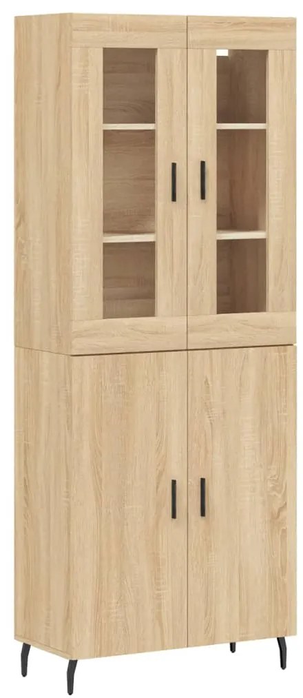 vidaXL Ντουλάπι Sonoma δρυς 69,5 x 34 x 180 εκ. από Επεξεργασμένο Ξύλο