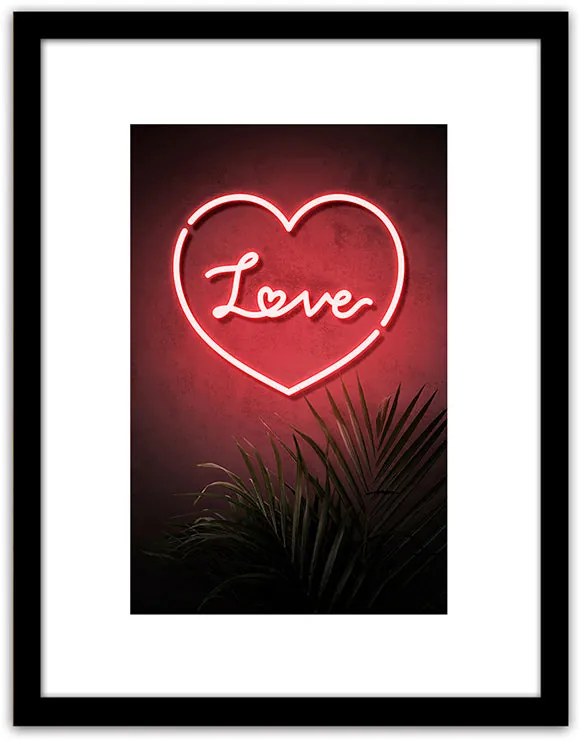 Πίνακας Σε Κορνίζα Πλαστικό 'Love' 35x45x1.8cm