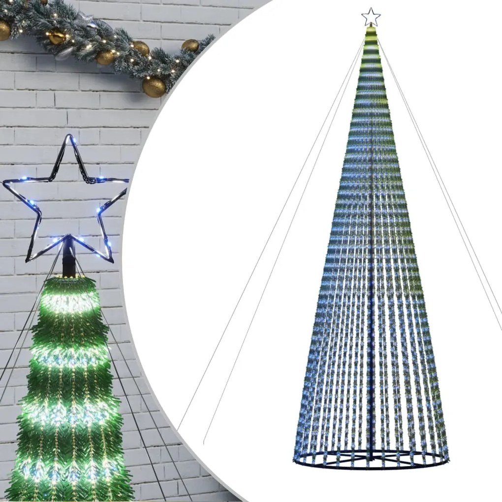 vidaXL Χριστουγεννιάτικο δέντρο LED 1544 LED μπλε 500 εκ.