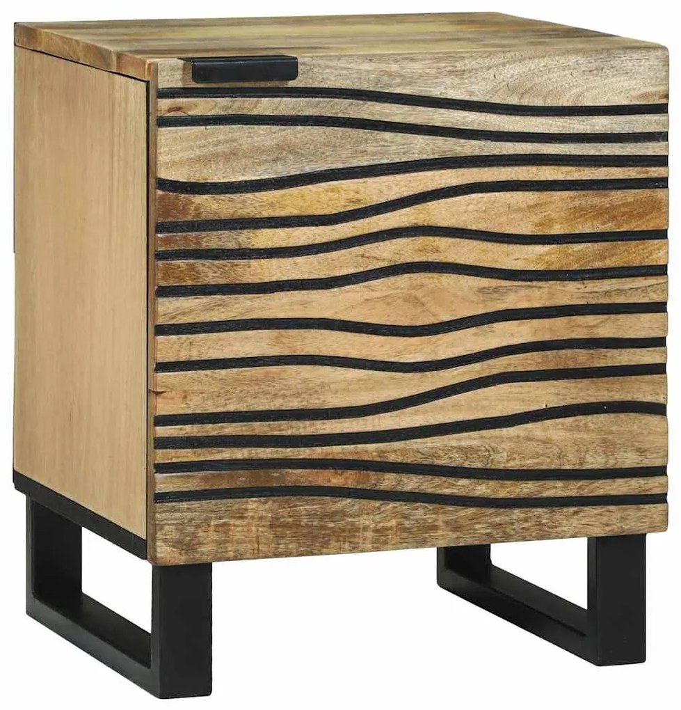 vidaXL Κομοδίνο 2 pcs Καφέ 40 x 33 x 46 εκ. Μασίφ ξύλο μάνγκο