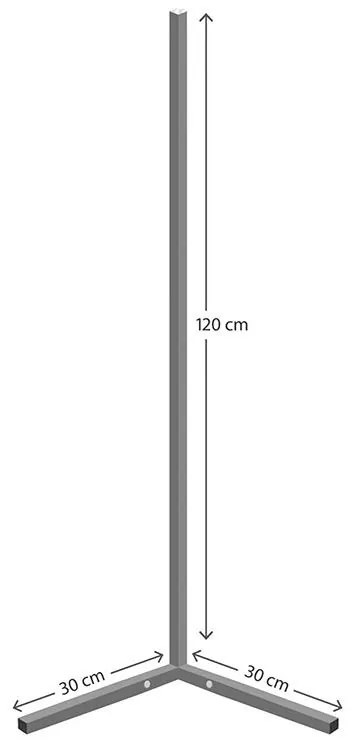 Φωτιστικό δαπέδου Esthetic LED μαύρο 30x2x120εκ