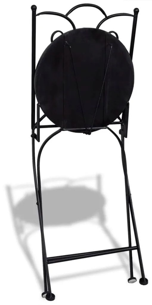 Καρέκλες Bistro Πτυσσόμενες 2 τεμ. Τερακότα Κεραμικές - Καφέ