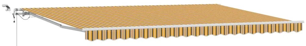 vidaXL Αυτόματη Συρόμενη Τέντα με Πολύχρωμο LED 500x300 εκ