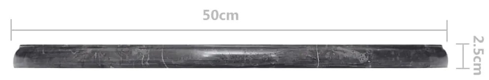 vidaXL Επιφάνεια Τραπεζιού Μαύρη Ø50 x 2,5 cm Μαρμάρινη