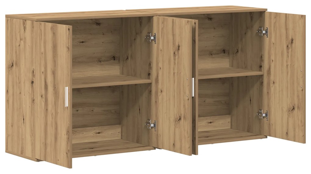 vidaXL Σύνθετα 2 τμχ Καρυδιά 79x38x80 εκ Επεξεργασμένο ξύλο