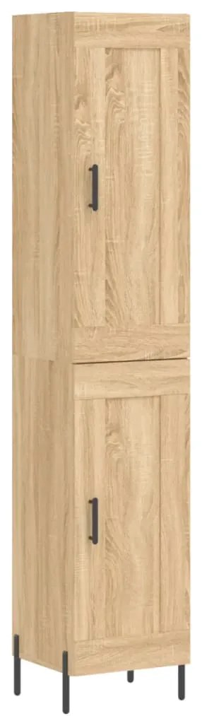 vidaXL Μπουφές Sonoma δρυς 34,5 x 34 x 180 εκ. από Επεξεργασμένο Ξύλο