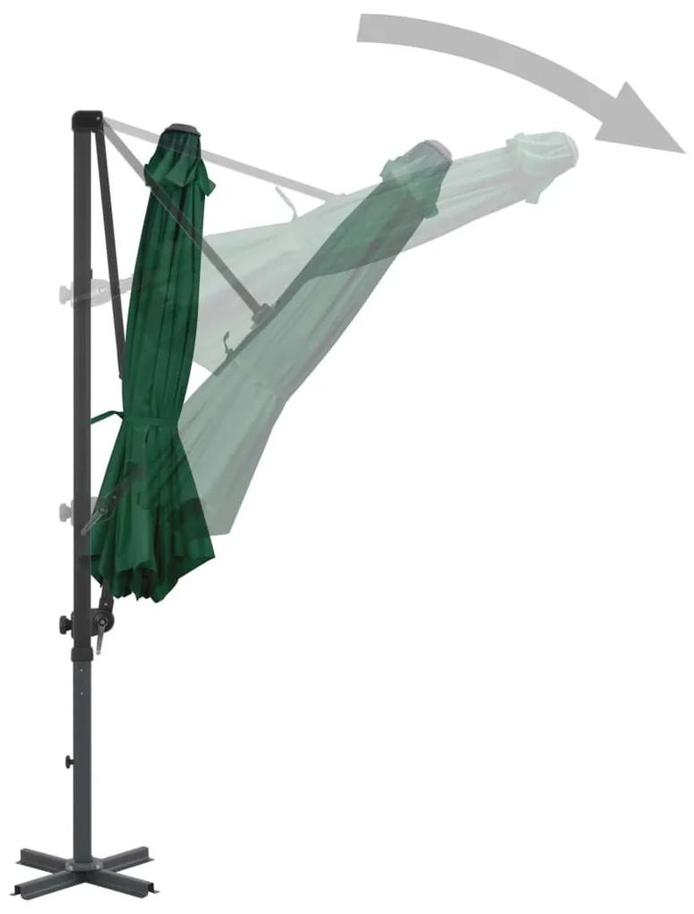Ομπρέλα Κρεμαστή Πράσινη 300 εκ. με Ιστό Αλουμινίου - Πράσινο