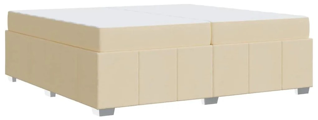 vidaXL Σκελετός Κρεβατιού Κρεμ 200 x 200 cm ύφασμα