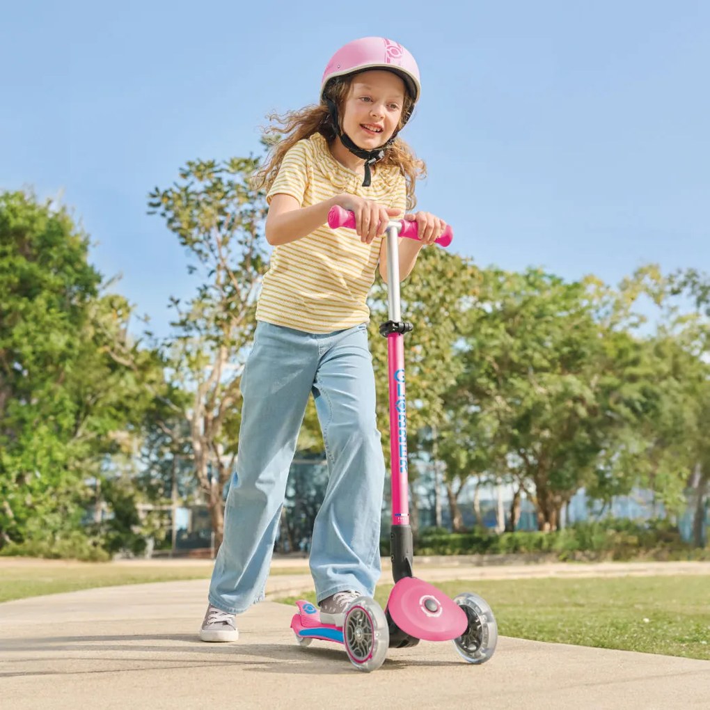 Globber Scooter Elite Lights V2 Fuchsia