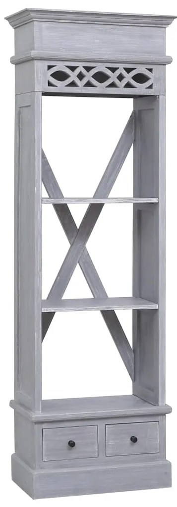 vidaXL Βιτρίνα 60 x 30 x 175 εκ. από Μασίφ Μαόνι