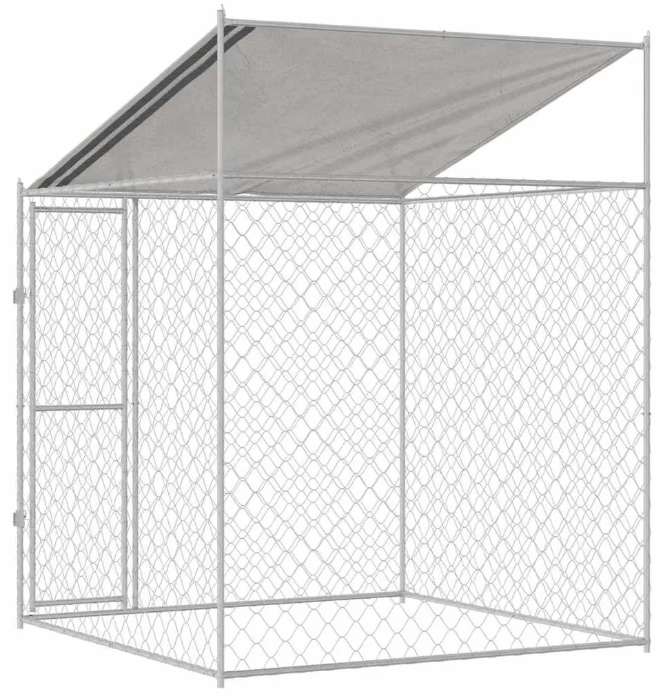 vidaXL Κλουβί σκύλου 200 x 200 x 258 εκ Χάλυβας και PE