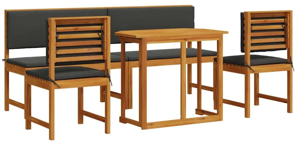 vidaXL Σετ Μπιστρό Κήπου 5 pcs Καφέ Μασίφ ξύλο ακακίας