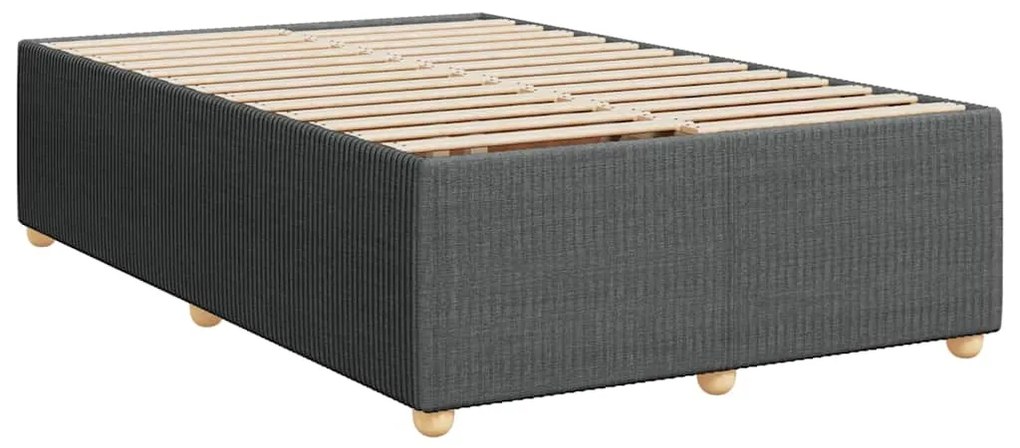 Κρεβάτι Boxspring με Στρώμα Σκούρο Γκρι 120x190 εκ Υφασμάτινο 3285554