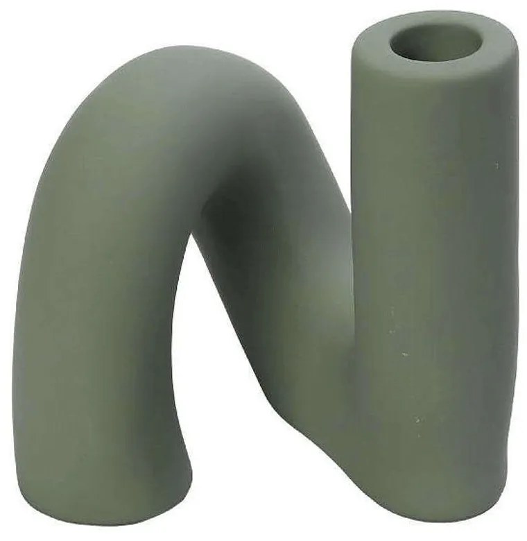 Κηροπήγιο Κεραμικό KLA304K4 11,8Χ13cm Green Espiel Κεραμικό