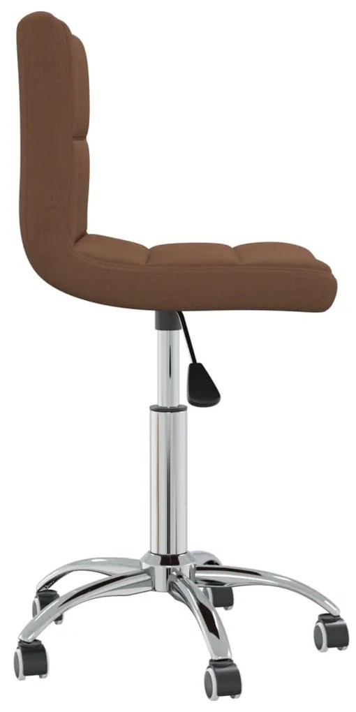 vidaXL Καρέκλα Τραπεζαρίας Περιστρεφόμενη Καφέ Υφασμάτινη