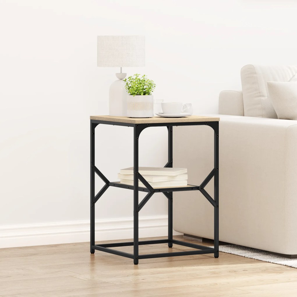 vidaXL Τραπέζι Πλευρικό Σονομά Οξιάς 41x40x60 εκ Κατασκευασμένο Ξύλο