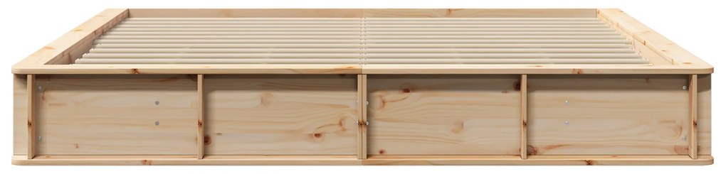 vidaXL Σκελετός Κρεβατιού με αποθήκευση Καφέ 200 x 200 cm Ξύλο πεύκου