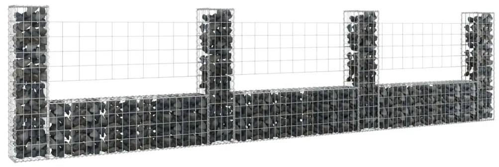 Συρματοκιβώτια Στύλοι σε U Σχήμα 4 τεμ. 380x20x100 εκ Σιδερένια