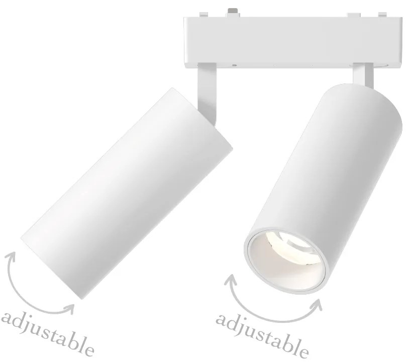 InLight Φωτιστικό LED 2x9W 3000K για Ultra-Thin μαγνητική ράγα σε λευκή απόχρωση D:16cmX4,4cm (T03801-WH)