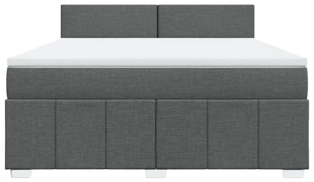 ΚΡΕΒΑΤΙ BOXSPRING ΜΕ ΣΤΡΩΜΑ ΣΚΟΥΡΟ ΓΚΡΙ 180X200 ΕΚ ΥΦΑΣΜΑΤΙΝ 3287141