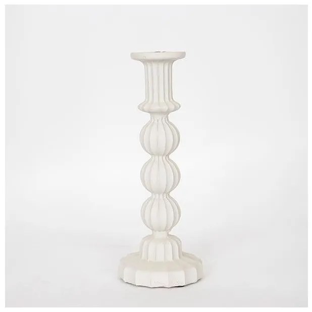 Κηροπήγιο Κεραμικό Εκρού 1 Θέση 11.5x11.5x30cm 752-25023 Estheti 752-25023 Μπεζ