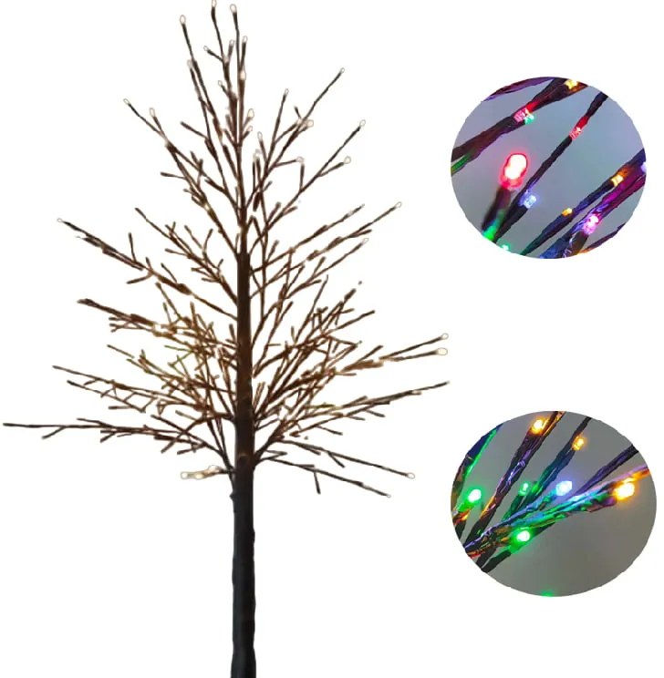 Led Φωτιζόμενο Χριστουγεννιάτικο Δέντρο Με 300Led Πολύχρωμο Φωτισμό 1.80m - Chistmas LED tree RGB light