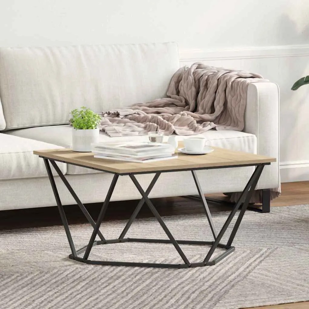 vidaXL Τραπεζάκι σαλονιού Sonoma Δρυς 80 x 80 x 45 cm
