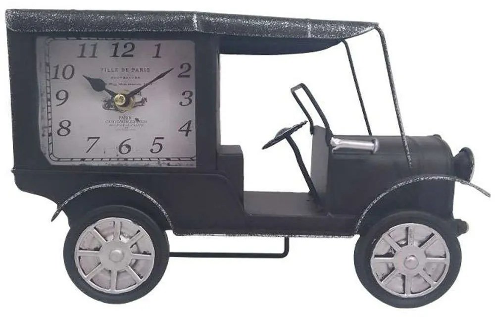 Ρολόι Επιτραπέζιο Truck 125-222-344 29,5x10,5x18cm Black Metal