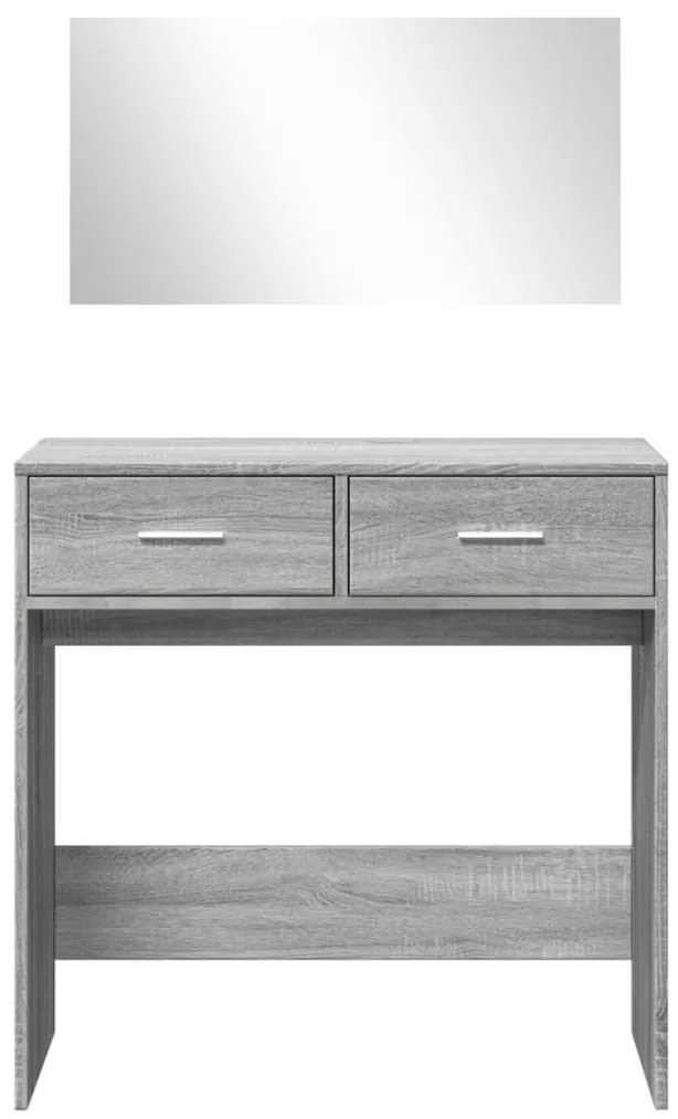 vidaXL Μπουντουάρ με Καθρέφτη Γκρι Sonoma 80 x 39 x 80 εκ.