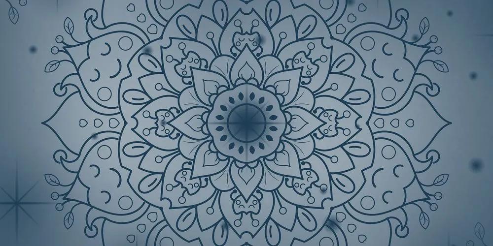 Εικόνα σκούρο μπλε λουλούδι μάνταλα