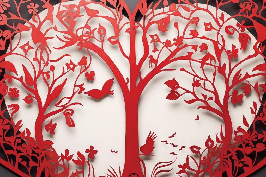 Σετ των 3 Intra απο ξύλο plywood 3mm-4mm πάχος - Cricut Valentine σχέδιο κοπής με λέιζερ Δίασταση 4x4 cm INTRAFABR-88740636