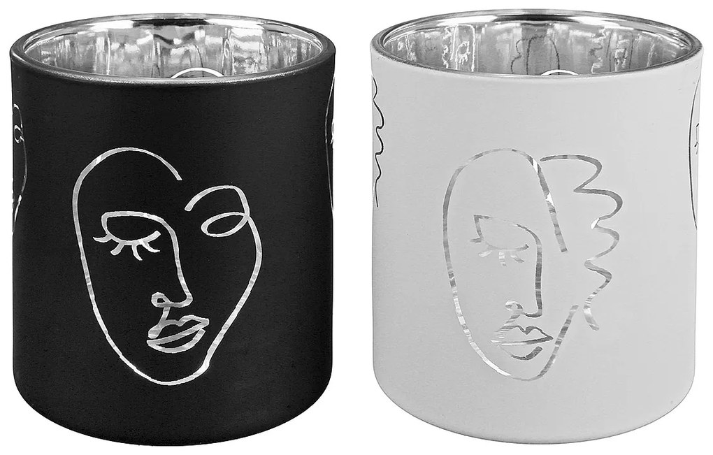 Θήκη Ρεσώ ArteLibre Πρόσωπα Γυαλί 8cm Σε 2 Χρώματα