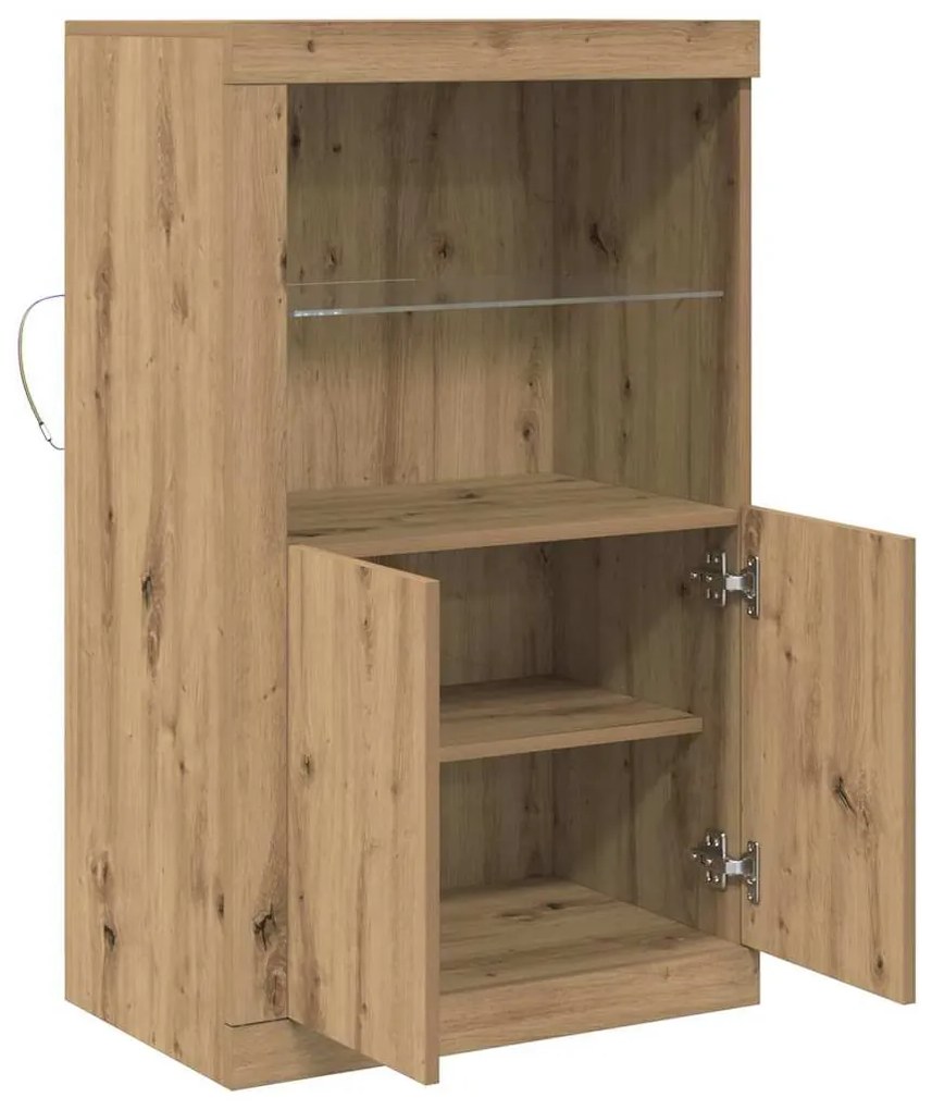 vidaXL Βοηθητικό ντουλάπι artisan δρυς 60.5 x 37 x 100 εκ