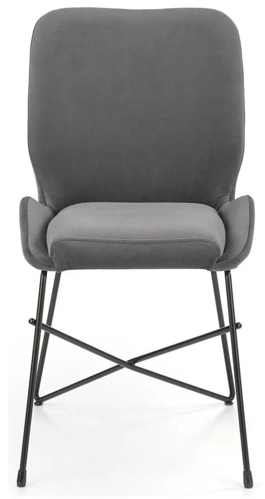 Καρέκλα Houston 930, Σκούρο γκρι, 83x46x55cm, 10 kg, Ταπισερί, Μεταλλικά | Epipla1.gr
