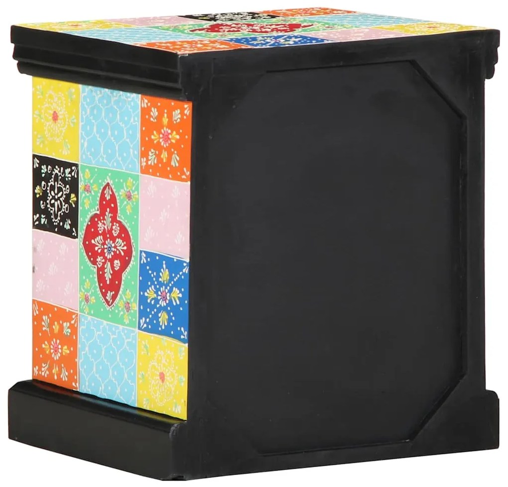 vidaXL Κομοδίνο 2 pcs Πολύχρωμο 40 x 35 x 45 εκ. Μασίφ ξύλο μάνγκο
