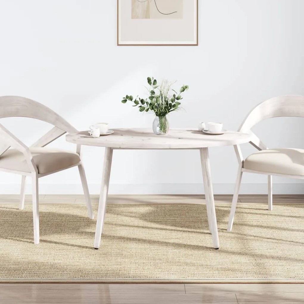 vidaXL Επιφάνεια Τραπεζιού Οβάλ Λευκή 100x50x2,5 εκ. Μασίφ Ξύλο Πεύκου