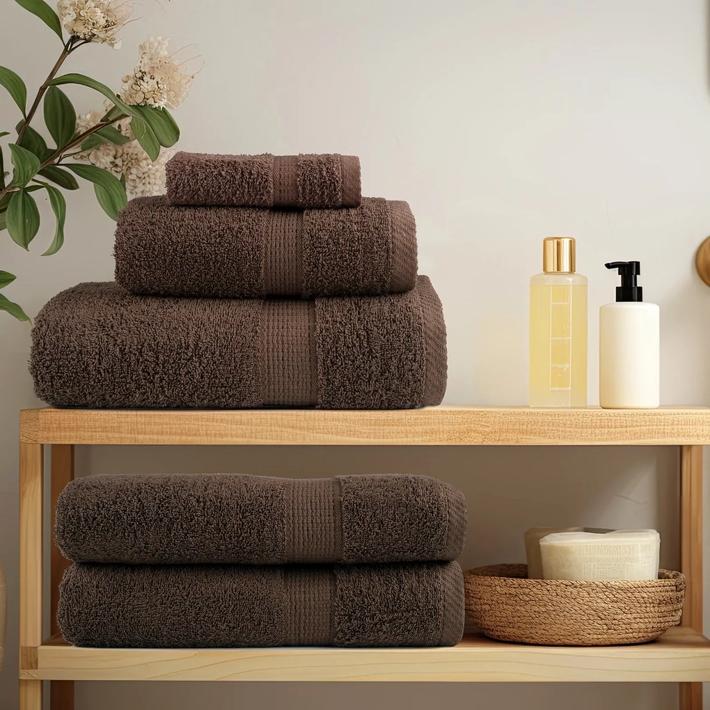 vidaXL Πετσέτες 2 pcs Καστανό 15 x 21 cm Βαμβάκι
