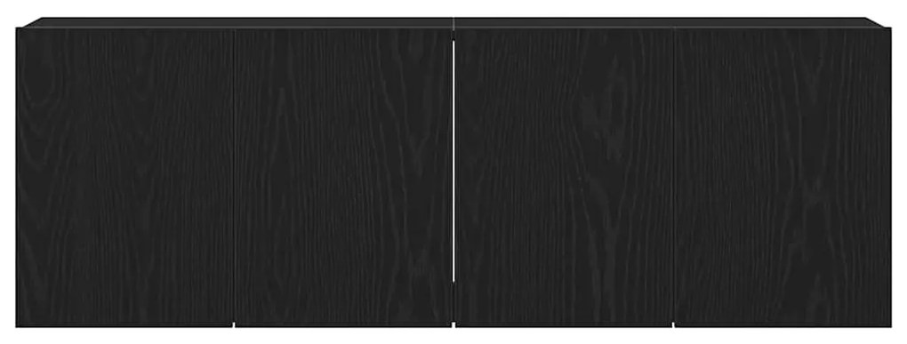 vidaXL Ντουλάπια Τηλεόρασης 2 τεμ. Μαύρο Δρυς 120x30x41 εκ. από Τεχνητό Ξύλο