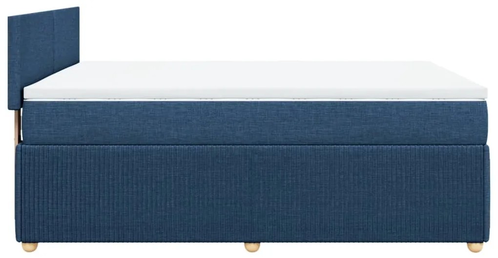 ΚΡΕΒΑΤΙ BOXSPRING ΜΕ ΣΤΡΩΜΑ ΜΠΛΕ 140X200 ΕΚ. ΥΦΑΣΜΑΤΙΝΟ 3287478