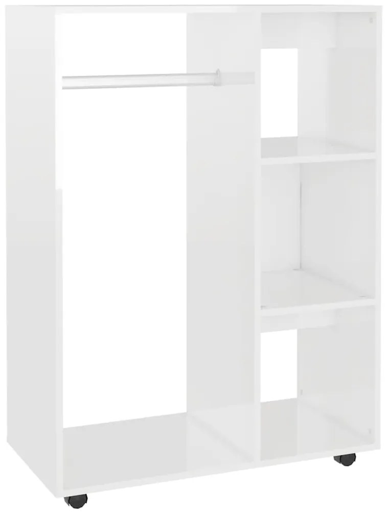 vidaXL Ντουλάπα Γυαλιστερό Λευκό 80 x 40 x 110 εκ. από Επεξ. Ξύλο