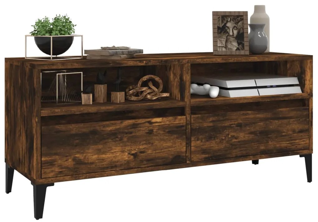 vidaXL Έπιπλο Τηλεόρασης Καπνιστή Δρυς 100x34,5x44,5 εκ. Επεξ. Ξύλο