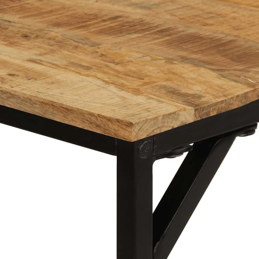 vidaXL Τραπεζαρία 160 x 80 x 75 εκ. από Μασίφ Ακατέργαστο Ξύλο Μάνγκο