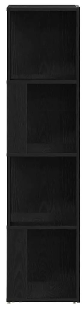 vidaXL Γωνιακά ράφια Μαύρη Οξυά 33 x 33 x 132 εκ. Επεξεργασμένο ξύλο